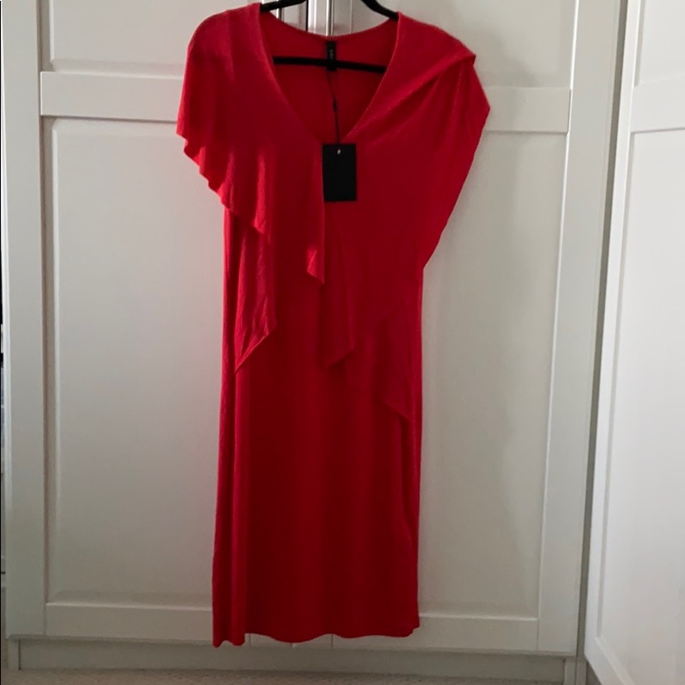 ASOS Red Dress with ruffles NWT